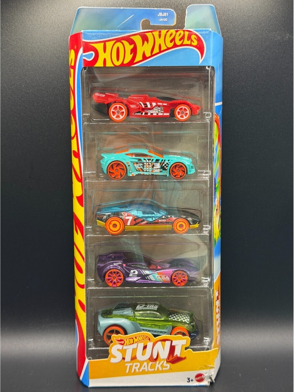 Hot Wheels Stunt Tracks 5 Pack JBJ81 New Sealed 2025 Diecast Cars 1:64 Mattel